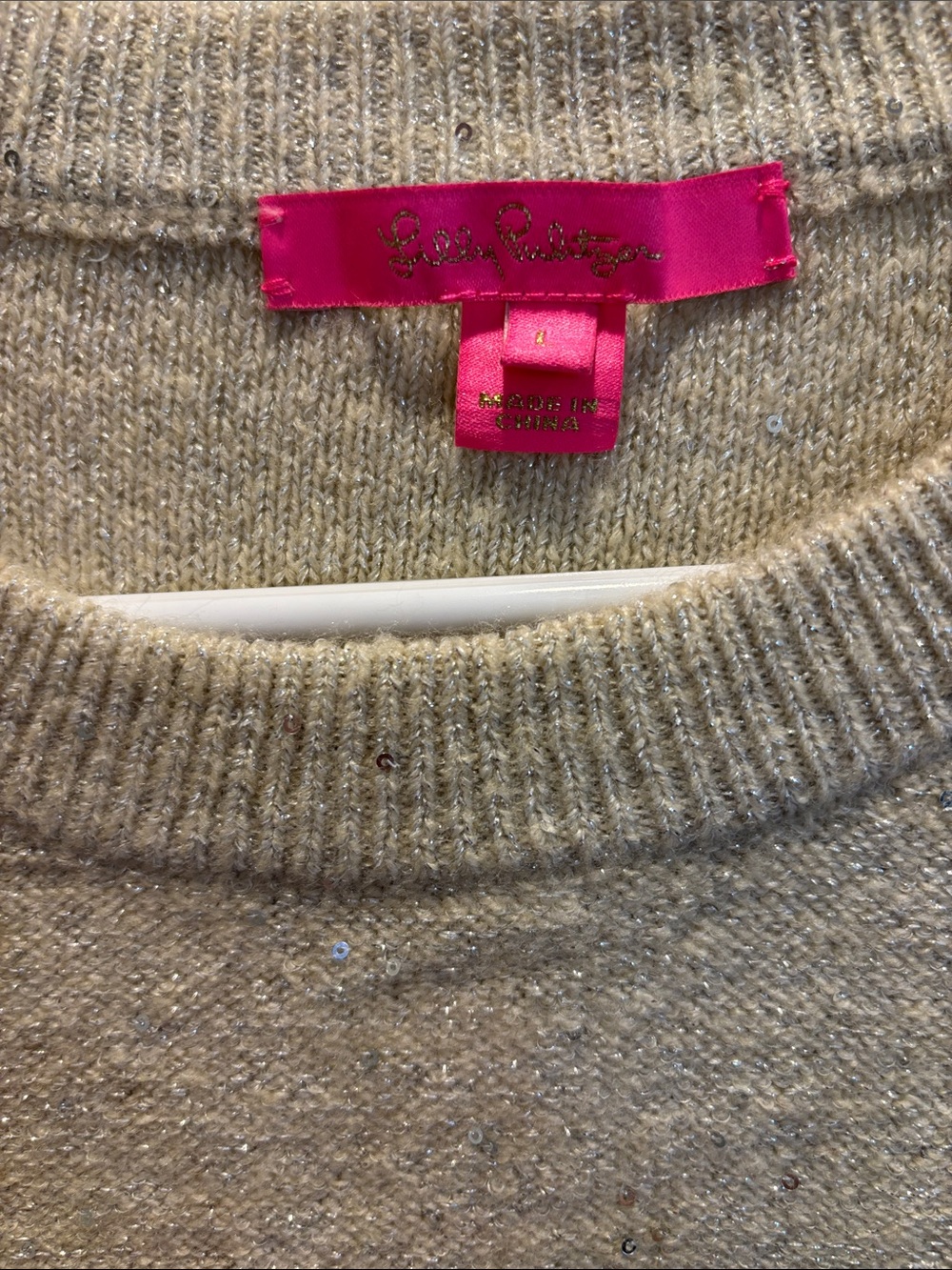Lilly Pulitzer - size Medium - Gold sparkle sweater - Picture 3 of 3